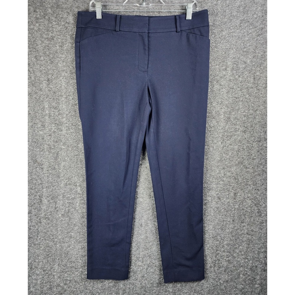 LOFT Pants Womens 8 Marisa Skinny Navy Blue Professional Tapered EUC